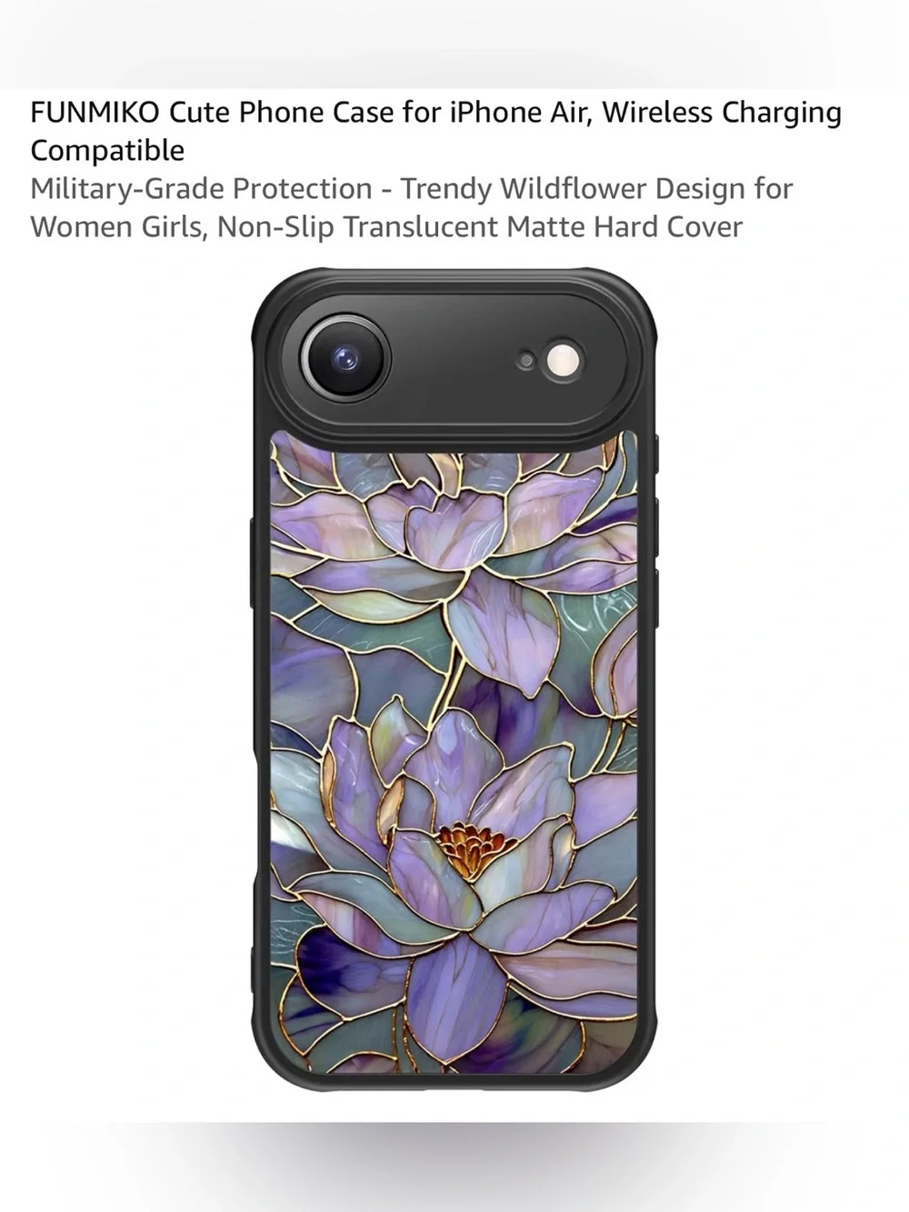 Purple wildflowers Phone Case - Compatible with iPhone 17 air NEW military grade